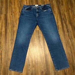 Frame Jeans Men's 38 L'Homme Slim in Gratitude Wash High Rise Stretch Organic